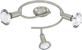 Eglo Darwin 3 Light Ceiling Spotlight Nickel Chrome