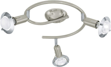 Eglo Darwin 3 light nickel chrome ceiling spotlight