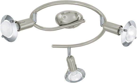 Eglo Darwin 3 Light Ceiling Spotlight Nickel Chrome