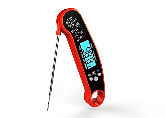  Nozzy instant read cooking thermometer with built-in temperature guide
