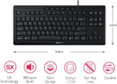 Cherry Stream TKL USB wired keyboard. EU/US Black New In box JK-8600-3