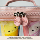 Squishmallows shower gel gift set with clear cosmetic travel bag