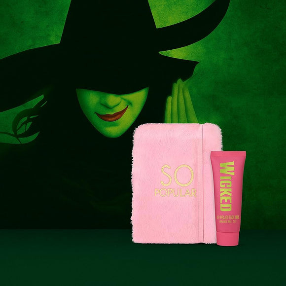 Wicked “So Popular” Gift Set – Pink Furry Notebook & Hand Balm