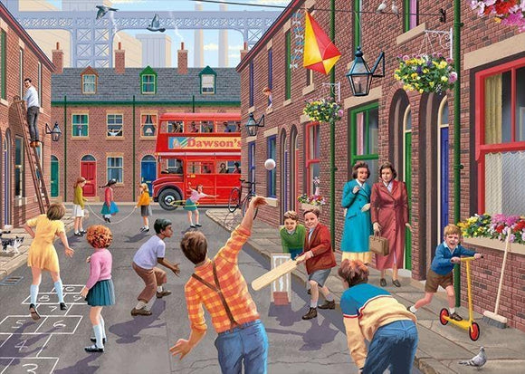 Jumbo, Falcon de luxe - Playing in the Street, Jigsaw Puzzles Adults, Multicolor, 2 x 500 piece