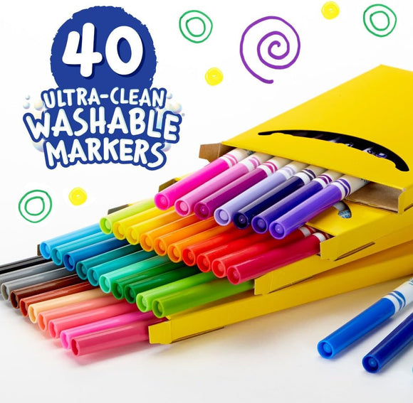  Crayola Ultra Clean markers for colouring books and drawing
