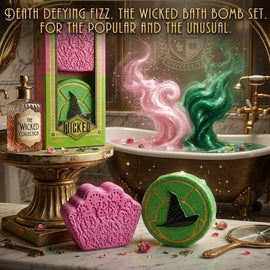Wicked Duo Bath Melts Gift Set – 2 x 100g Bath Melts Inspired by Glinda’s Crown & Elphaba’s Hat - 0