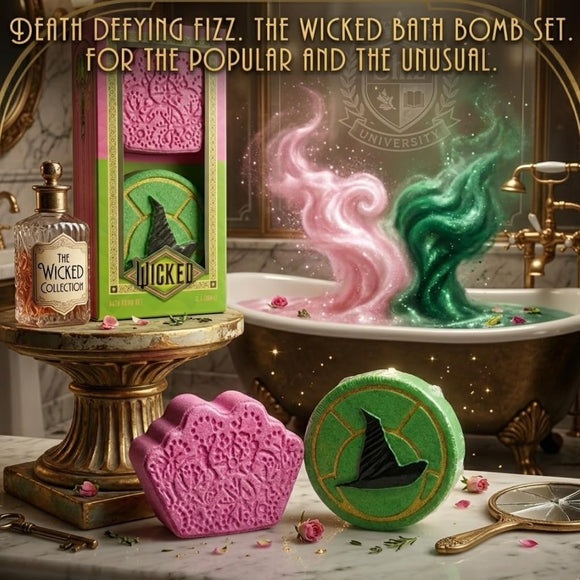 Wicked Duo Bath Melts Gift Set – 2 x 100g Bath Melts Inspired by Glinda’s Crown & Elphaba’s Hat