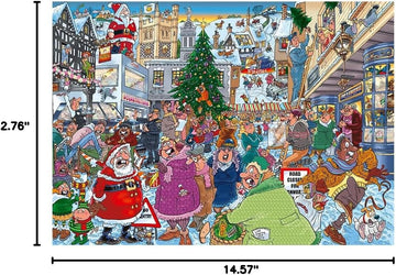 Jumbo Wasgij Christmas 19 Santa Dash 2 x 1000 Piece Jigsaw Puzzle - 0