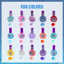 Townley Girl Disney Stitch 15 Piece Water-Based Kids Nail Polish Set with 2 Toe Spacers, 1 Nail File, Quick Dry, Peel Off, Gift Kit Set for Kids Girls, Ages 3-8