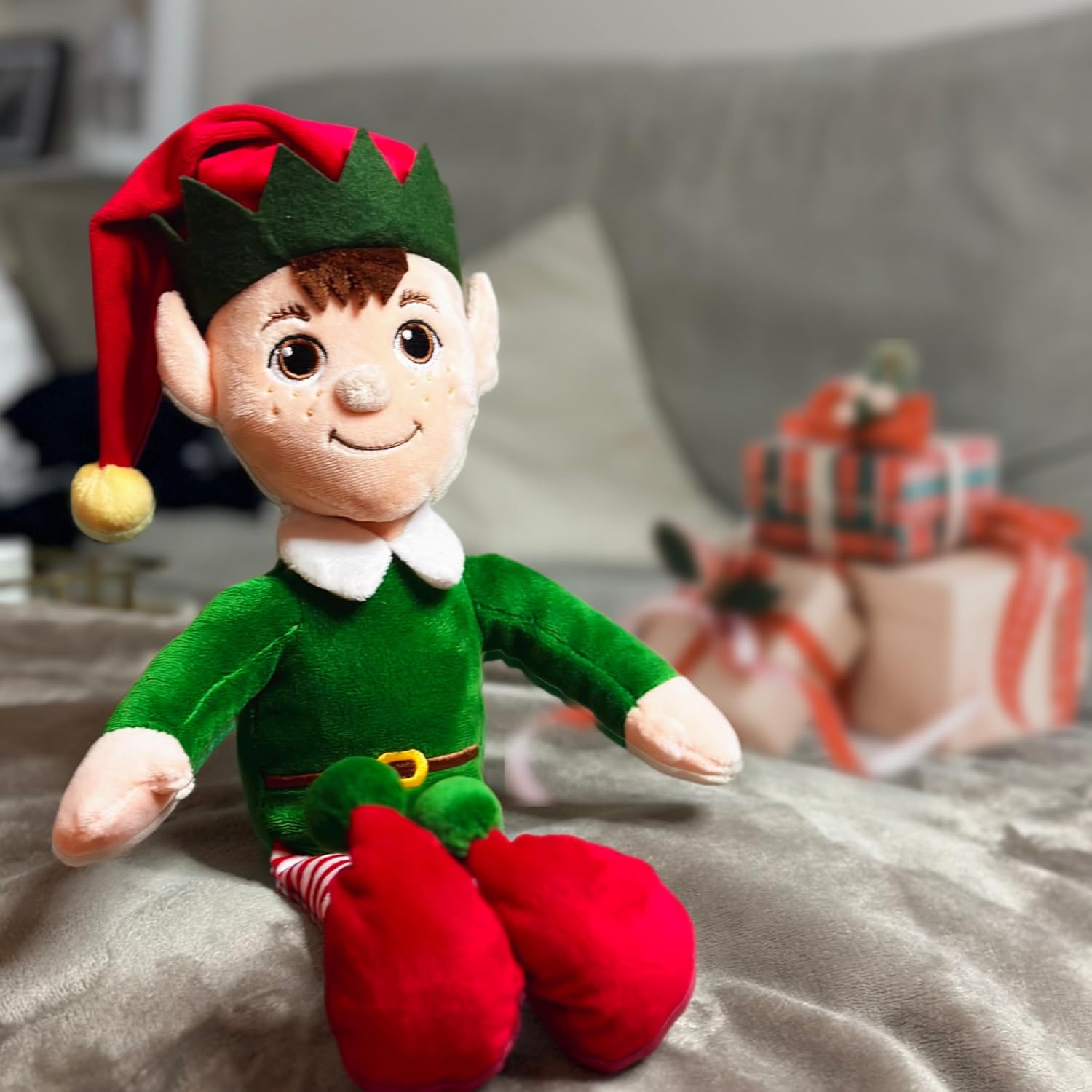Keel Toys Dangly Green ELF 40cm Soft Toy