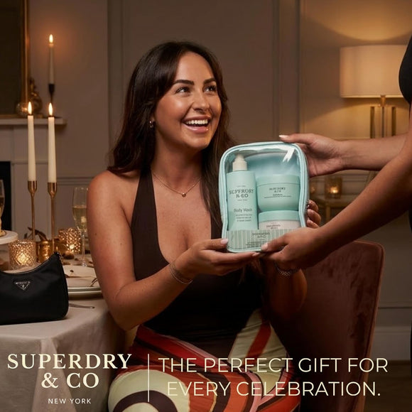  Superdry & Co caramel scented body wash scrub and body butter set
