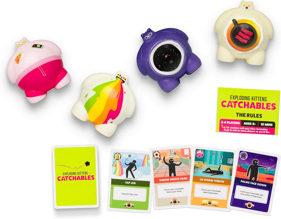Exploding Kittens Catchables 4-Pack: Collectible Toy Tossing Games