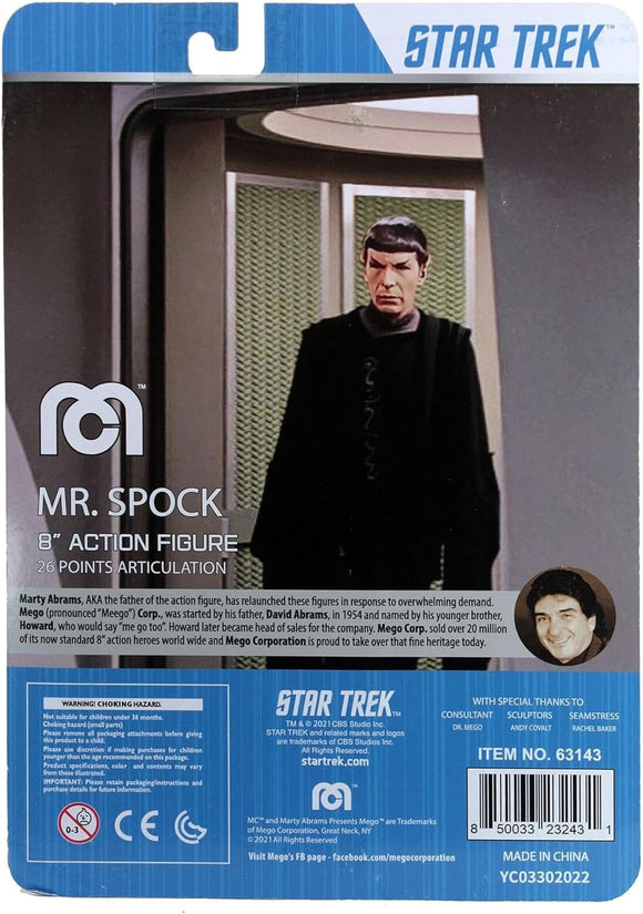 Star-Trek Spock 8" Action Figure 26 Points Articulation - MEGO