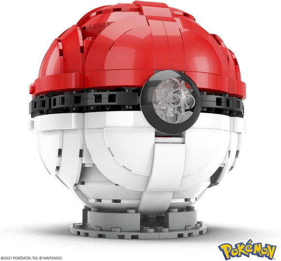 MEGA Pokémon Toy Building Set 5-inch Build Display Jumbo Poké Ball Light Up