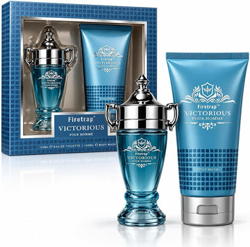  Firetrap Victorious Pour Homme men's fragrance gift set with 50ml Eau de Toilette and 150ml body wash
