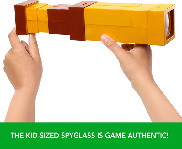  Mattel Minecraft spyglass toy with special pixelated viewing effect
