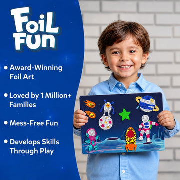 Skillmatics Foil Fun: Up in Space No Mess Art Kit - 0