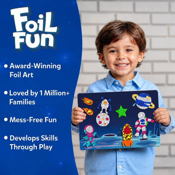 Skillmatics Foil Fun: Up in Space No Mess Art Kit
