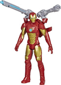 Iron Man Action Figure 30cm - Launcher, 2 Accessories + Projectile Titan Hero 4+