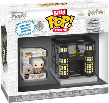 Funko Bitty POP Town Harry Potter Garrick Olivander with Olivanders Wand Shop collectible