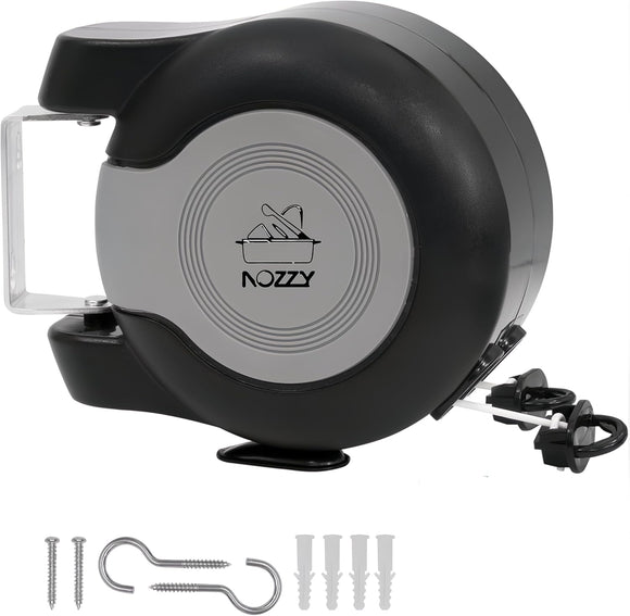 Retractable Washing Line, Dual 15-Meter Lines
