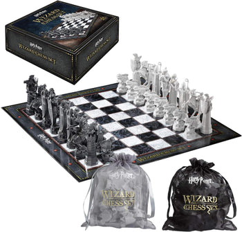  The Noble Collection Harry Potter Wizard Chess Set with 32 detailed pieces
