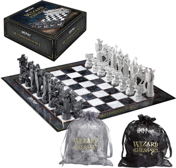  The Noble Collection Harry Potter Wizard Chess Set with 32 detailed pieces
