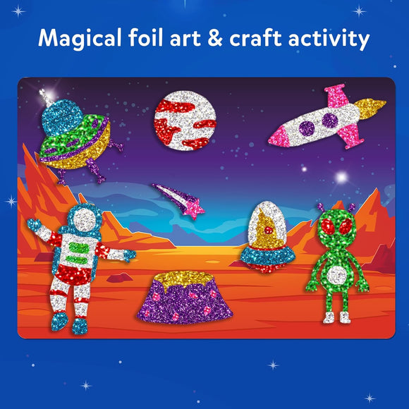 Skillmatics Foil Fun: Up in Space No Mess Art Kit
