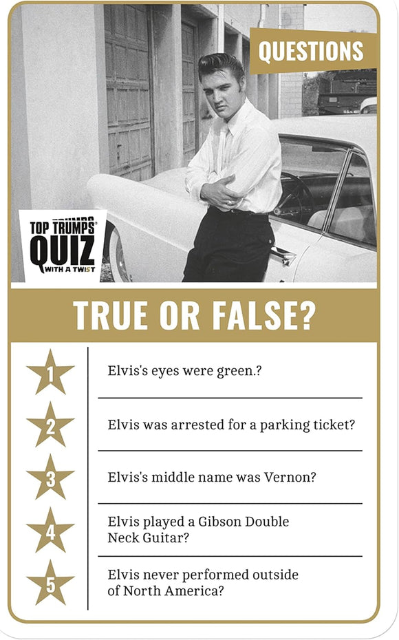 Top Trumps Elvis Presley Quiz Trivia Game, 500 questions