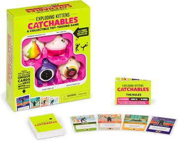 Exploding Kittens Catchables 4-Pack: Collectible Toy Tossing Games - 0