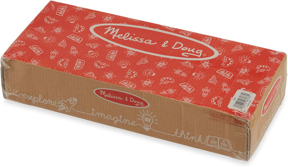 Melissa & Doug Mega Race-Car Carrier - Wooden Tractor and Trailer With 6 Unique Race Cars