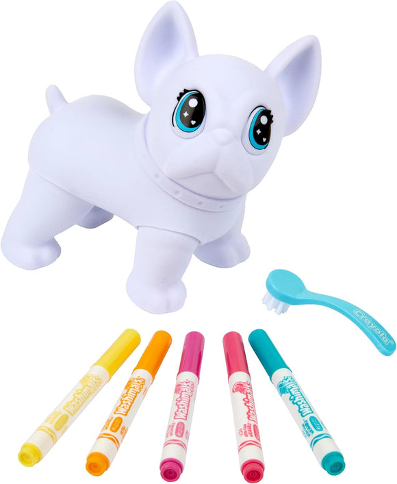 CRAYOLA Washimals Posable Jumbo Pet | Colour Your Own Washimal Pets Again and Again | Includes 6-inch Jumbo pet and 5 Washable Markers | Ages 3+