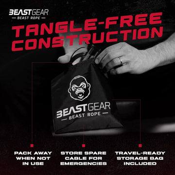 Beast Gear Skipping Rope, Steel Speed Fitness Jump Ropes