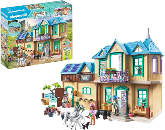 Playmobil 71351 Horses of Waterfall - Waterfall Ranch, Magical Waterfall for Horse Lovers Ages 5+