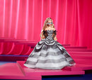 Barbie Signature Doll, 65th Anniversary Collectible with Blonde Hair, Black and White Gown, Sapphire Gem Earrings and Sunglasses, HRM58-5