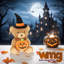 Keeleco Halloween Teddy Bear with Witch Hat and Pumpkin 15cm Plush Toy EH2816 - 100% Recycled Eco Soft Toy - Keel Toys-3