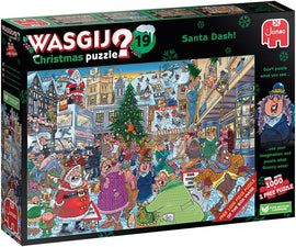 Jumbo Wasgij Christmas 19 Santa Dash 2 x 1000 Piece Jigsaw Puzzle
