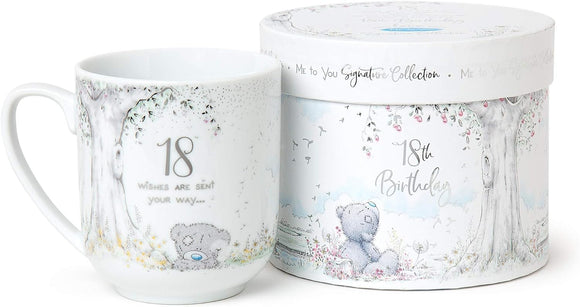 Me to You Tatty Teddy 18th Birthday Ceramic Mug in a Gift Box - box damaged minor