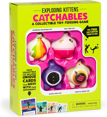 Exploding Kittens Catchables 4-Pack: Collectible Toy Tossing Games