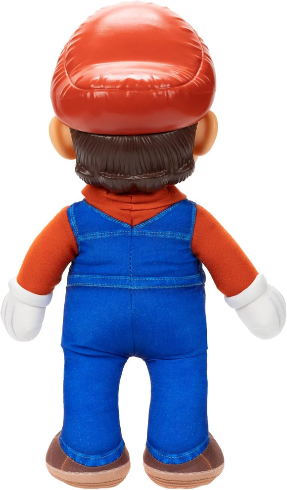 THE SUPER MARIO BROS. MOVIE Poseable Mario Plush, Stands 14’ / 35cm Tall, Realistic Eyes and Fully-Articulated