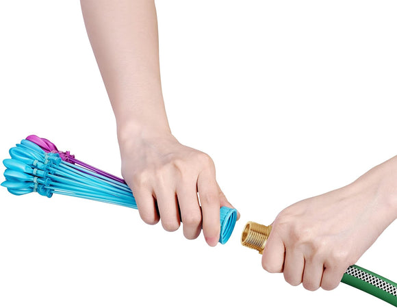 Tropical Party Bunch O Balloons 100 Rapid-Filling Self-Sealing Water Balloons, Foilbag (3 Stems)- 1 Pack, 3 Bunches, 100 Self-tying, Rapid-Fill Water Balloons