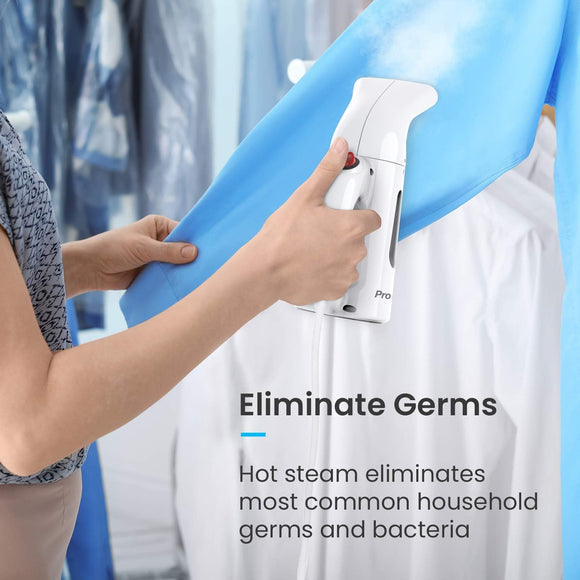 Pro Breeze® Garment Steamer 850 Watt. Compact and Portable Handheld Fabric Steamer with Ultra-Fast Heating Element and Travel Pouch