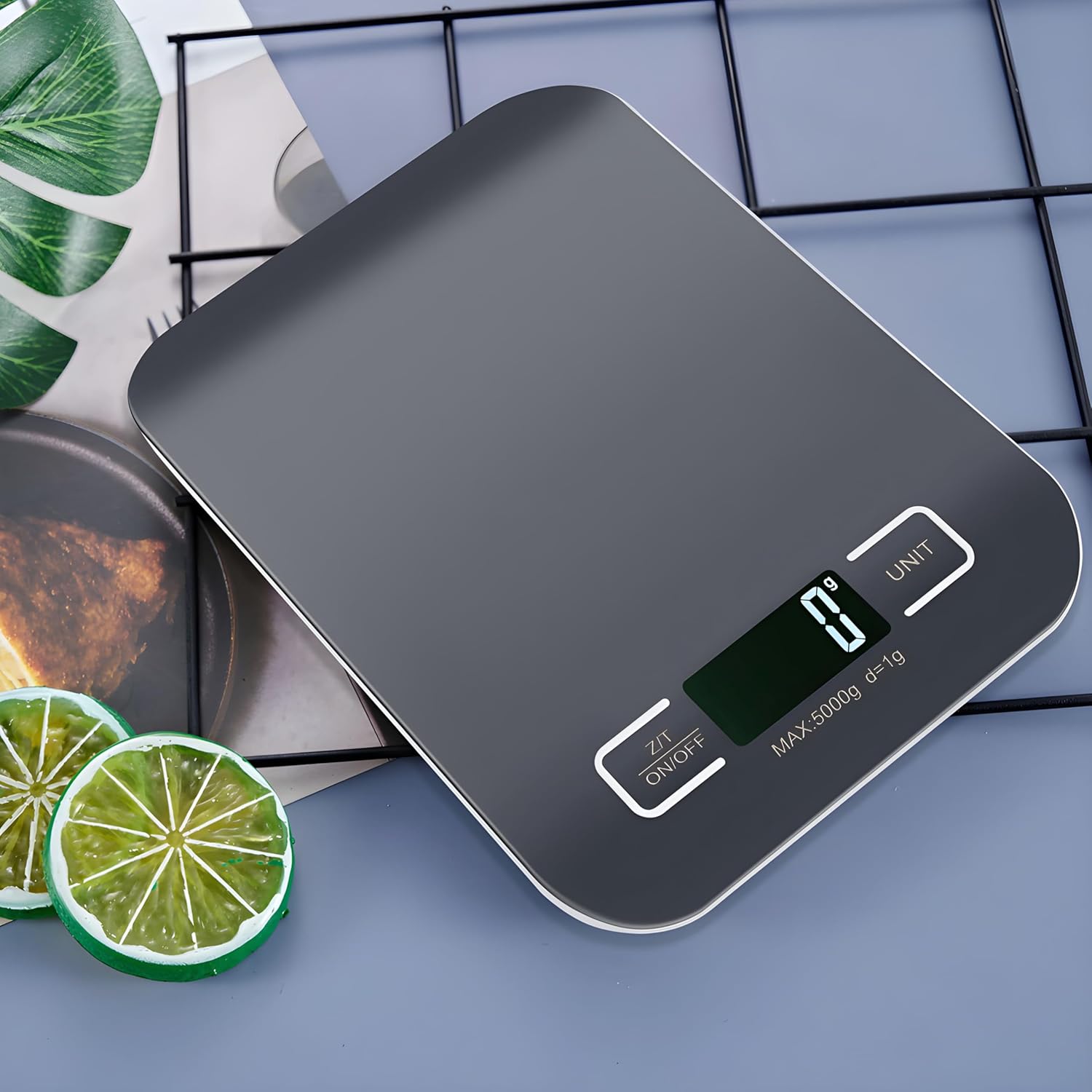 Digital Kitchen Scales 1 gram - 5Kg (0.1 Oz - 11Lb)  Gold, Silver or Black - Batteries Included