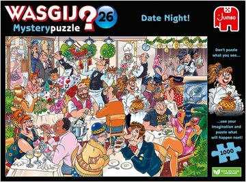 Wasgij Mystery 26, Date Night! - 1000 Piece Jigsaw Puzzles for Adults - 0