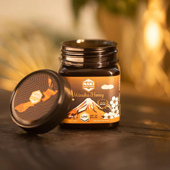 NAKI Manuka Honey Certified 100% New Zealand Honey UMF 25+ | MGO 1200 | 250 grams