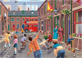 Jumbo, Falcon de luxe - Playing in the Street, Jigsaw Puzzles Adults, Multicolor, 2 x 500 piece - 0