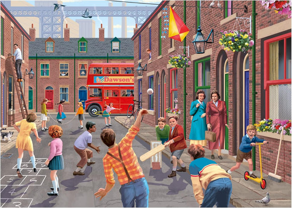 Jumbo, Falcon de luxe - Playing in the Street, Jigsaw Puzzles Adults, Multicolor, 2 x 500 piece