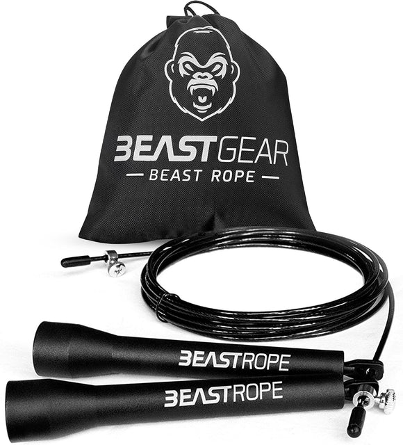 Beast Gear Skipping Rope, Steel Speed Fitness Jump Ropes