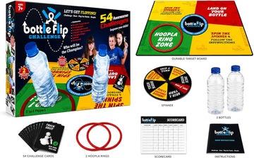 Bottle Flip Challenge Game – 54 Challenges Family Party Game Ages 7+ 2–6 Players - 0