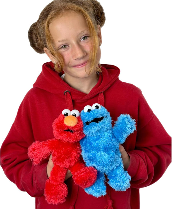 Official Sesame Street Plush 8" Suitable from Birth (Elmo + Cookie Monster)